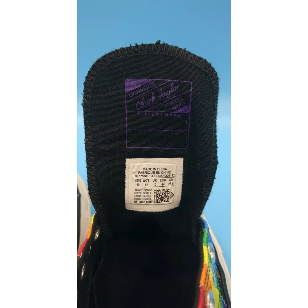 Converse Chuck 70 Men's Size 10 Rainbow Shoes/Sneaker LBTQ+ PRIDE CELEBRATION